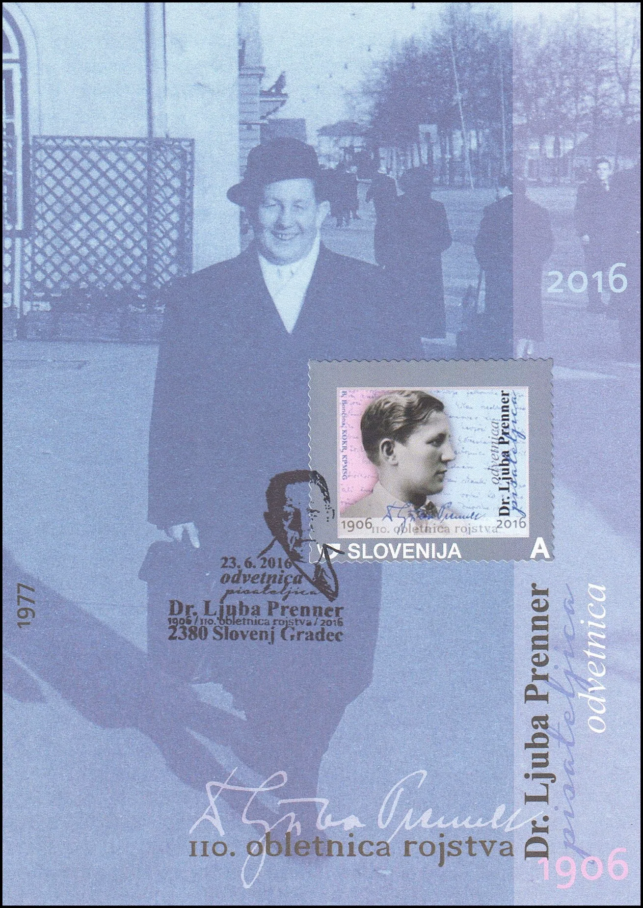 110. OBLETNICA ROJSTVA DR. LJUBA PRENNER 1906 - 2016